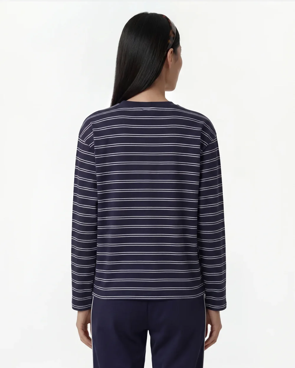 SIGNATURE LOGO EASY LONGSLEEVE / DARK NAVY/WHITE - Image 3