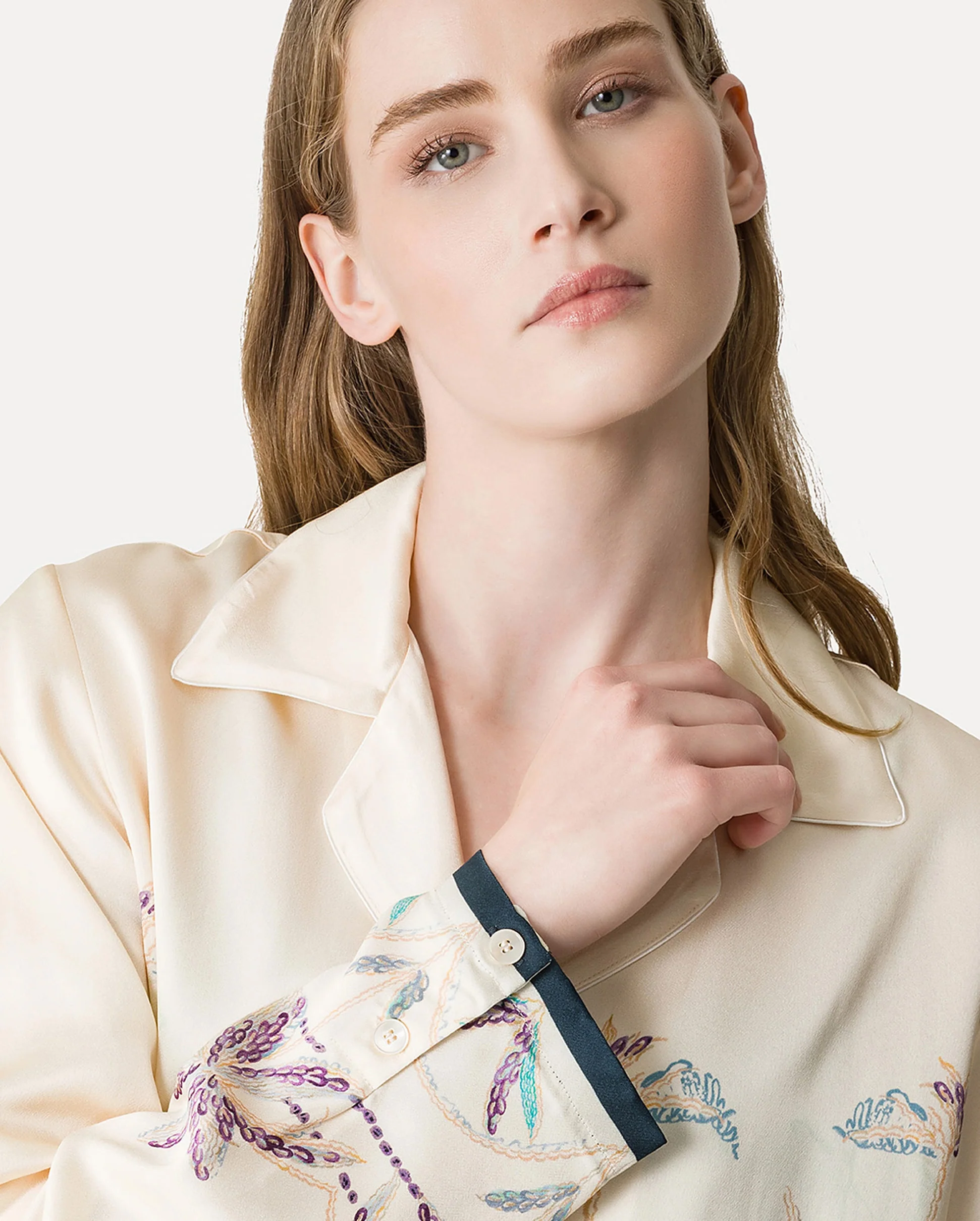 SOGNI PRINT PAJAMA SHIRT / AVORIO - Image 3
