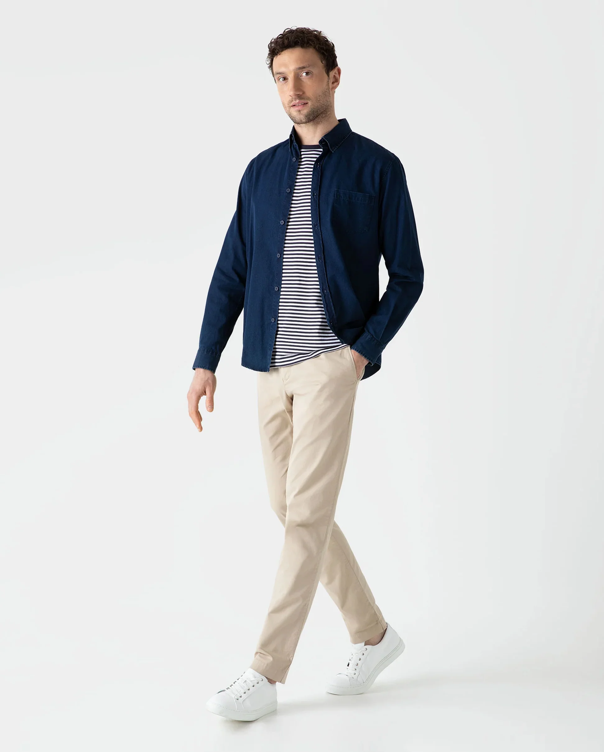 BUTTON DOWN DENIM SHIRT / INDIGO - Image 2