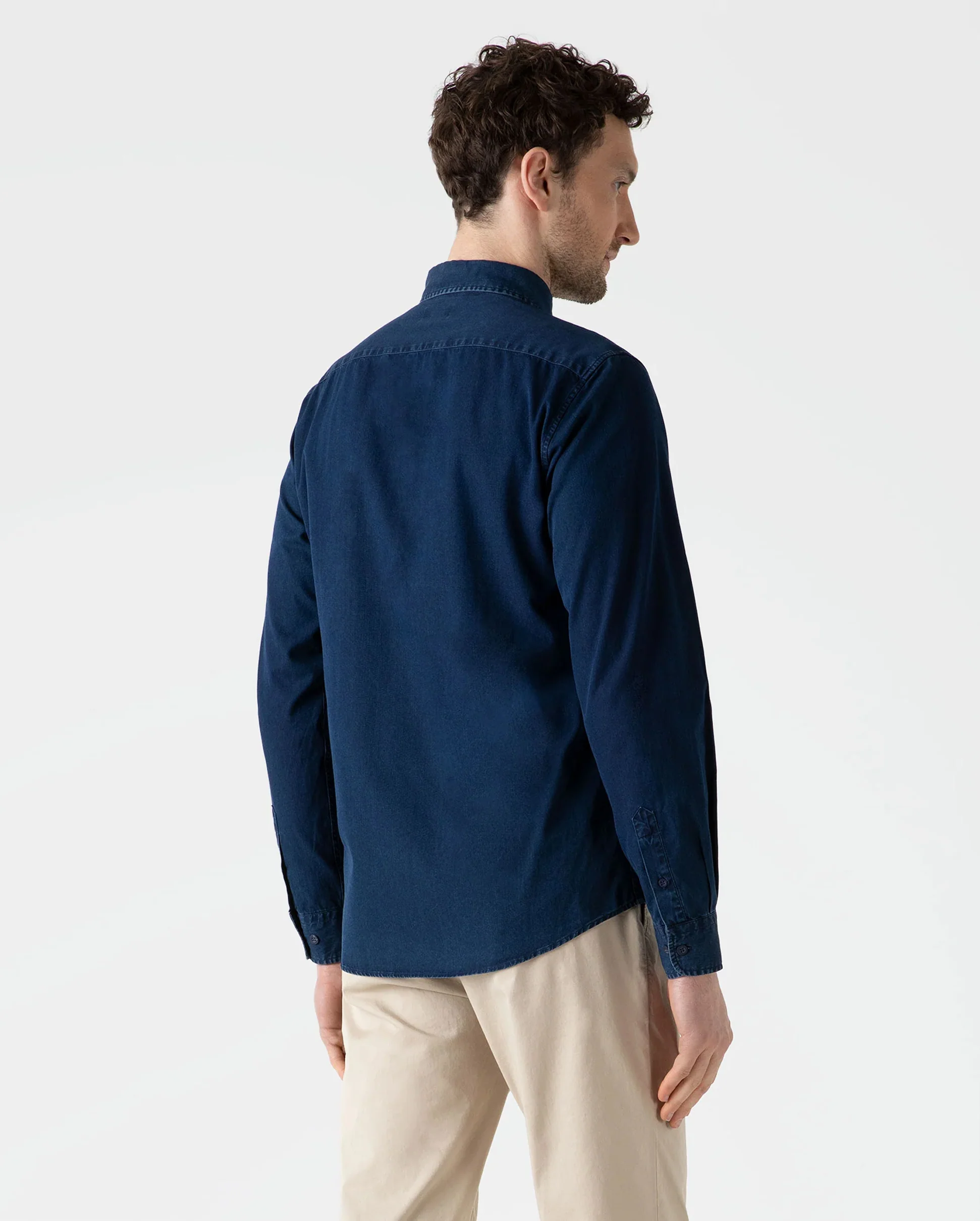 BUTTON DOWN DENIM SHIRT / INDIGO - Image 3