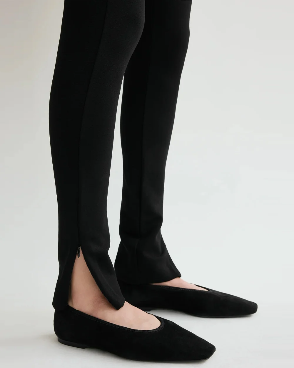 SIDE ZIP LEGGINGS / BLACK - Image 5