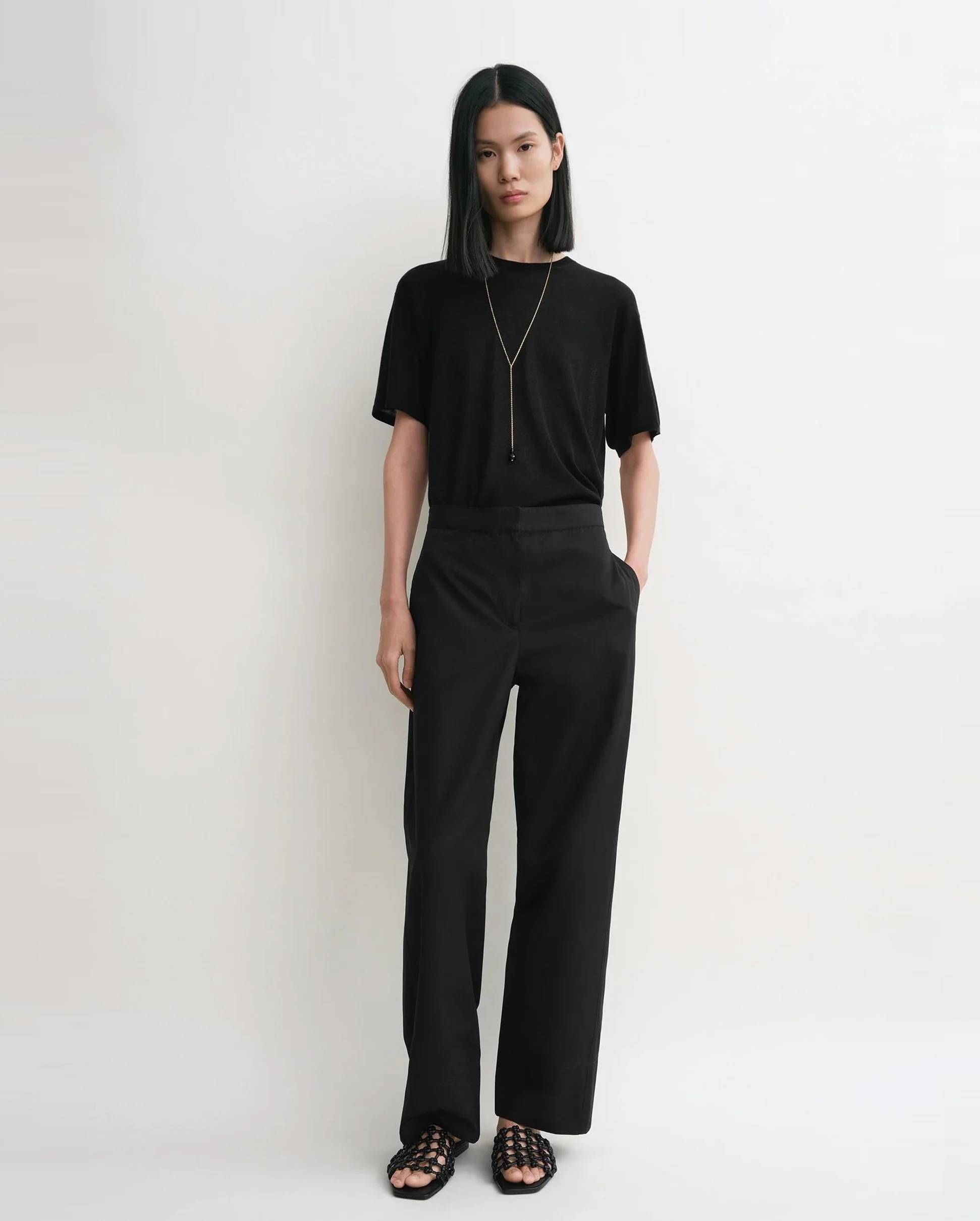 TWISTED SEAM TROUSERS / BLACK - Image 2