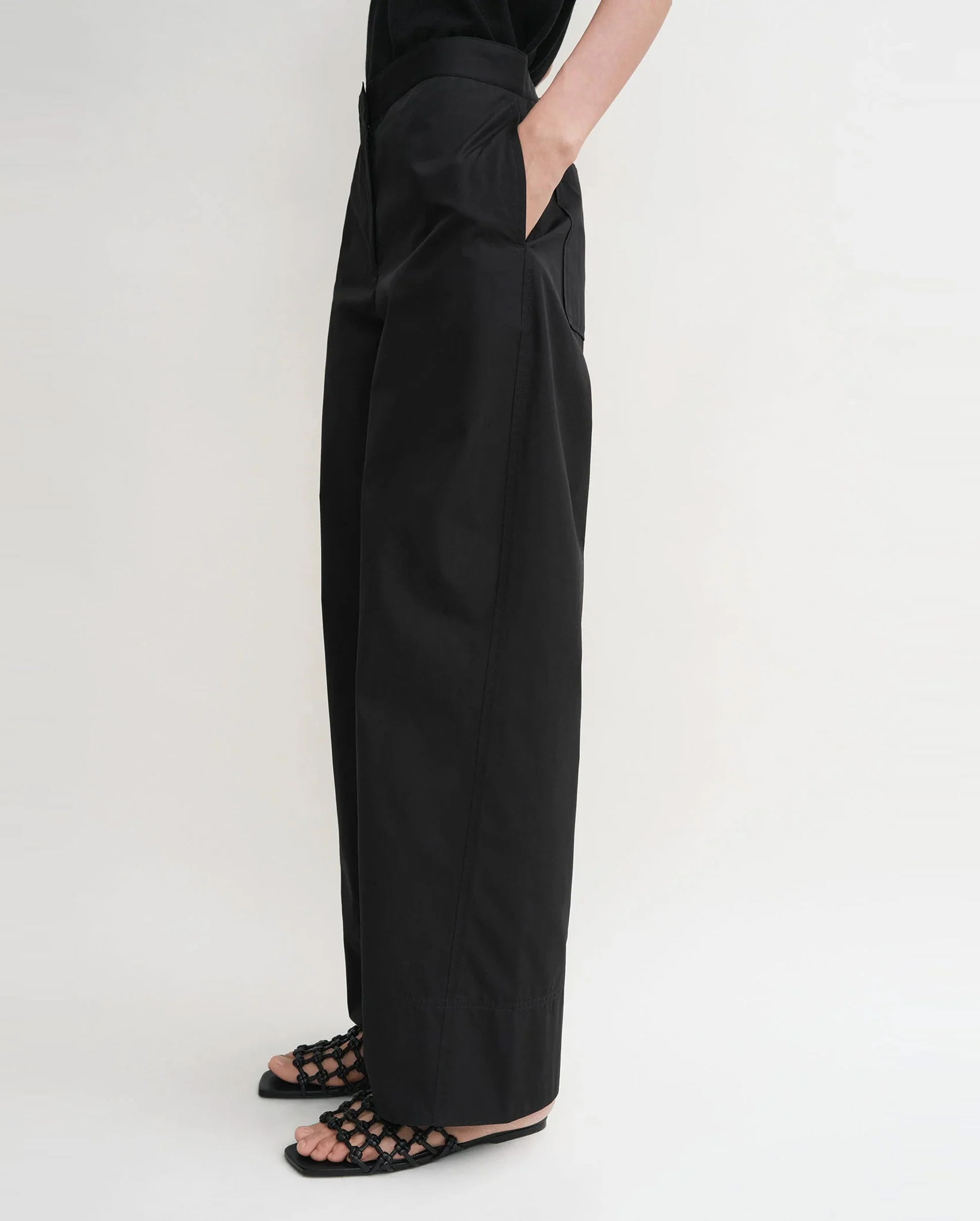 TWISTED SEAM TROUSERS / BLACK - Image 3