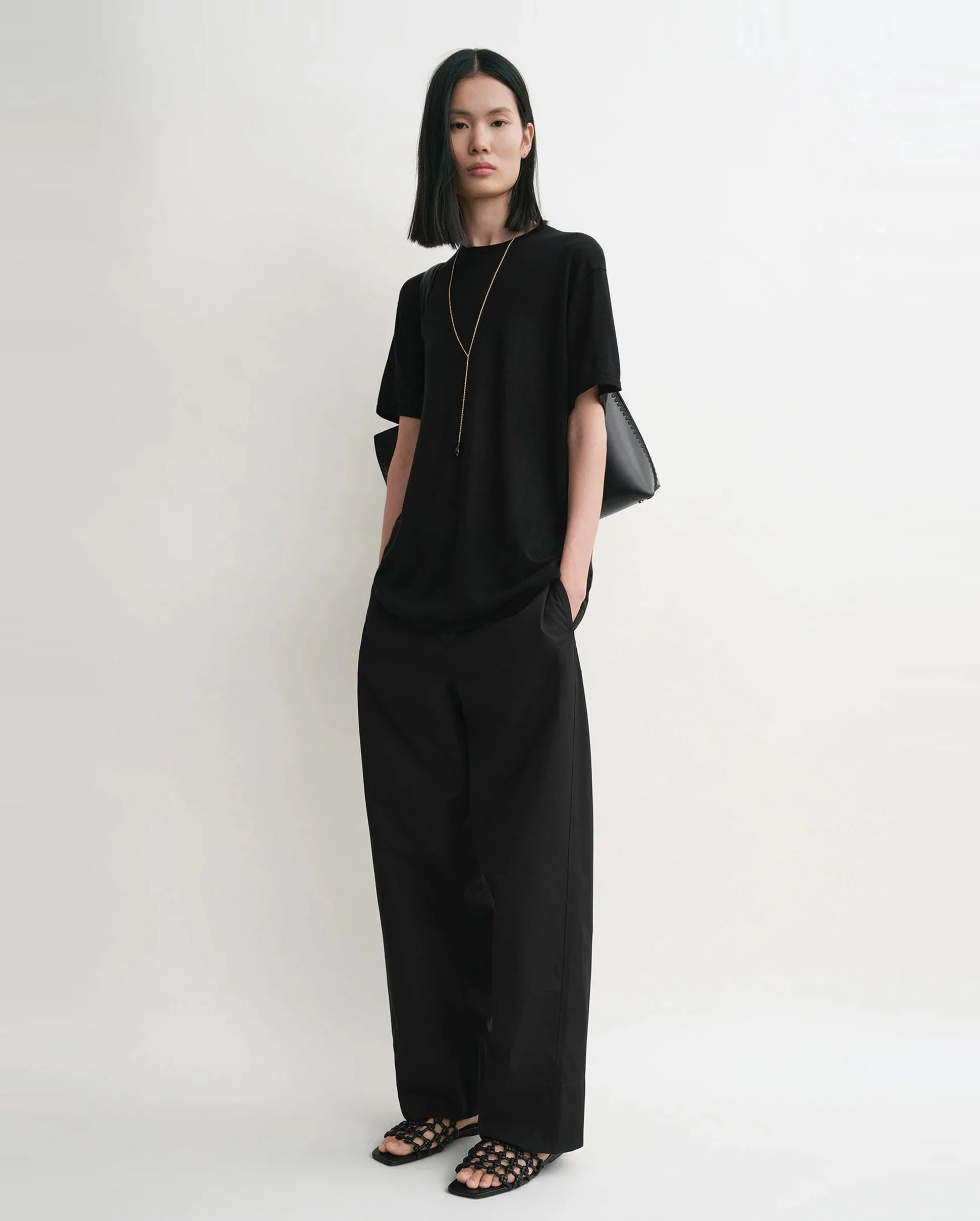 TWISTED SEAM TROUSERS / BLACK - Image 4