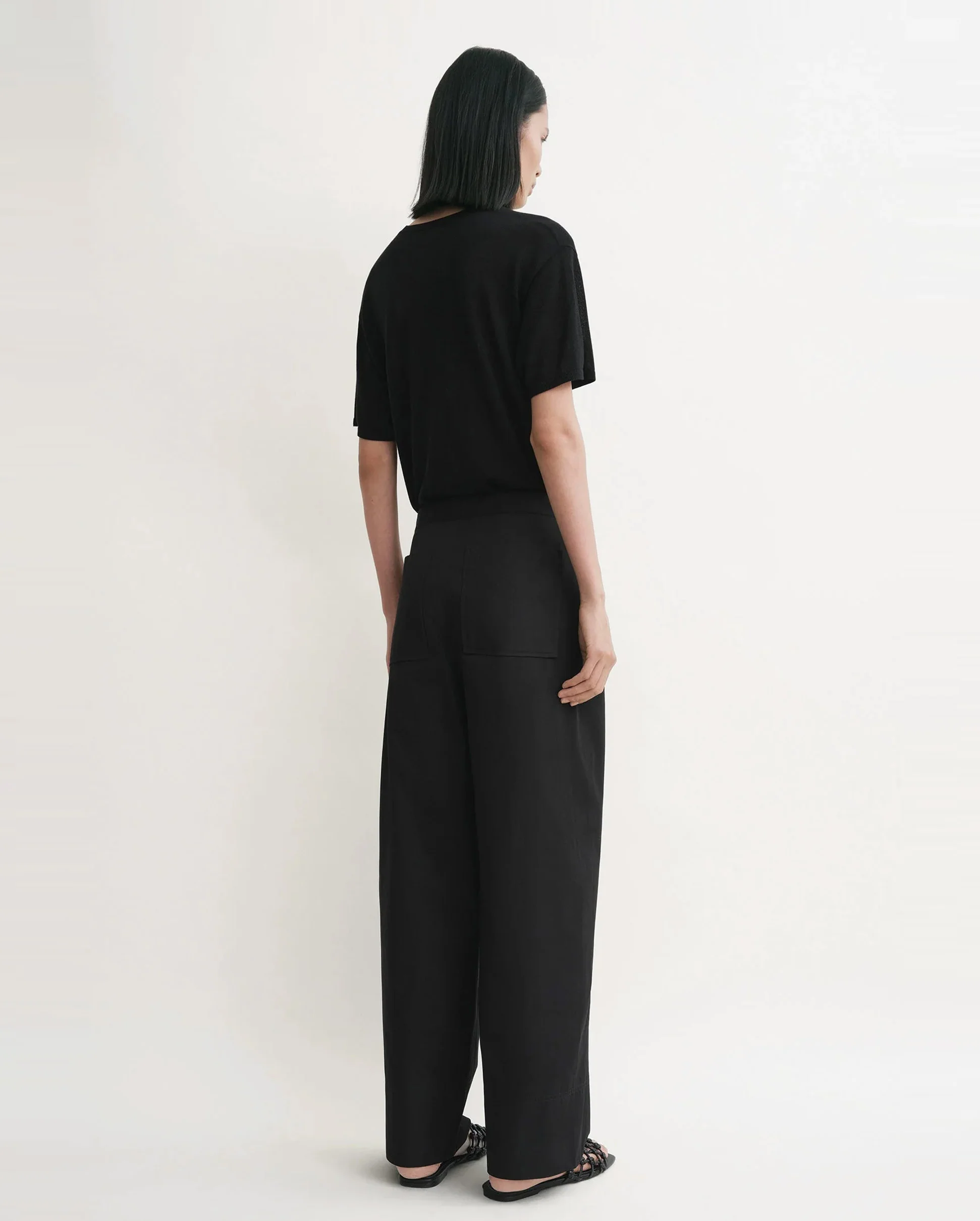 TWISTED SEAM TROUSERS / BLACK - Image 5