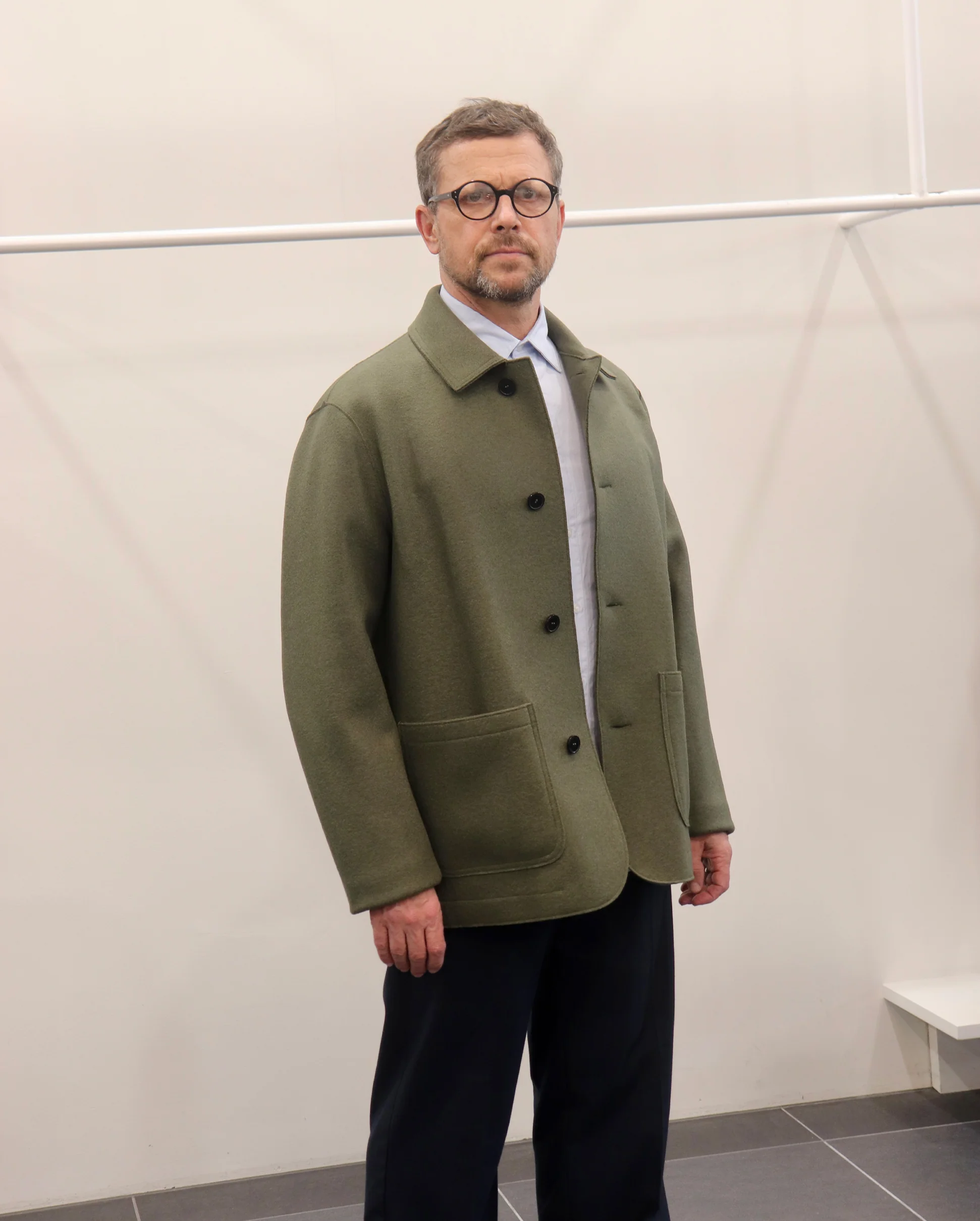 UTILITY PRESSED WOOL JACKET / HUNTING GREEN - Image 2