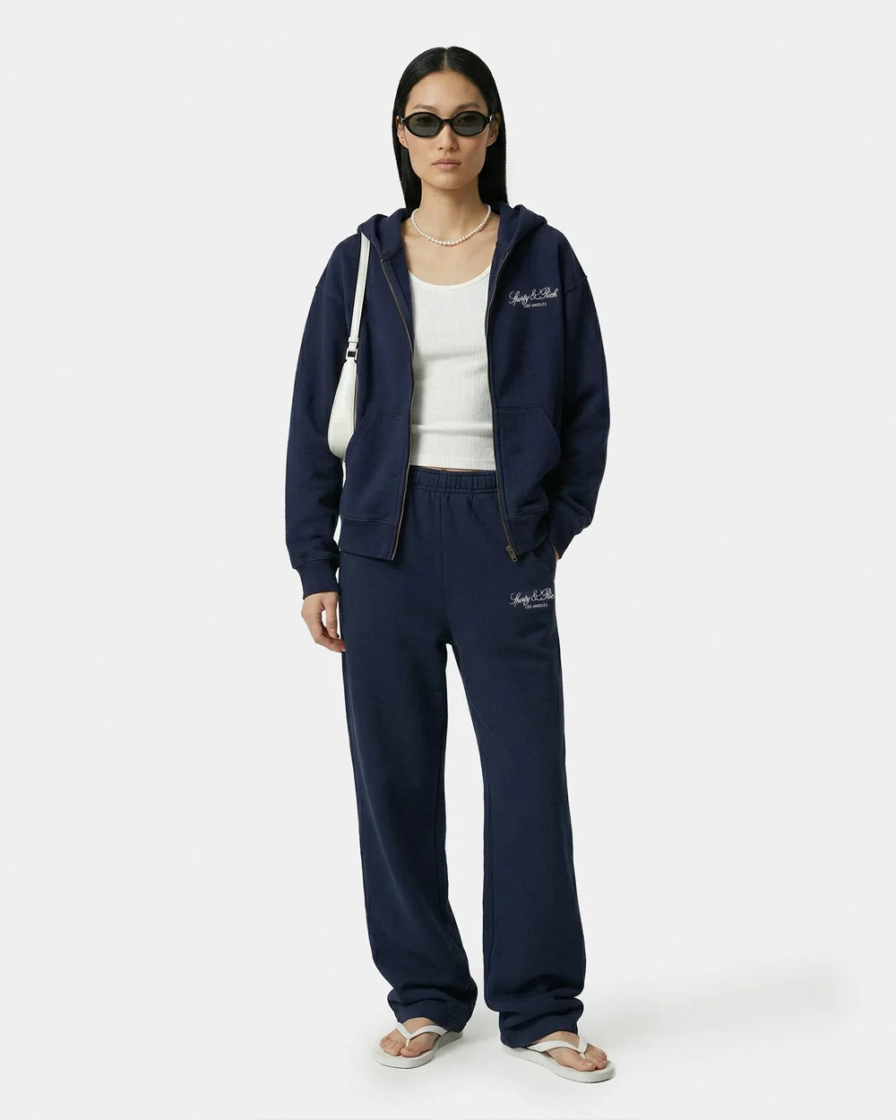 VENDOME LA EMBROIDERED ZIP HOODIE / DARK NAVY - Image 3
