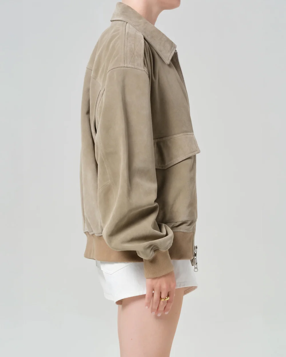 VIVIENNE SUEDE JACKET / DEEP OLIVE - Image 4