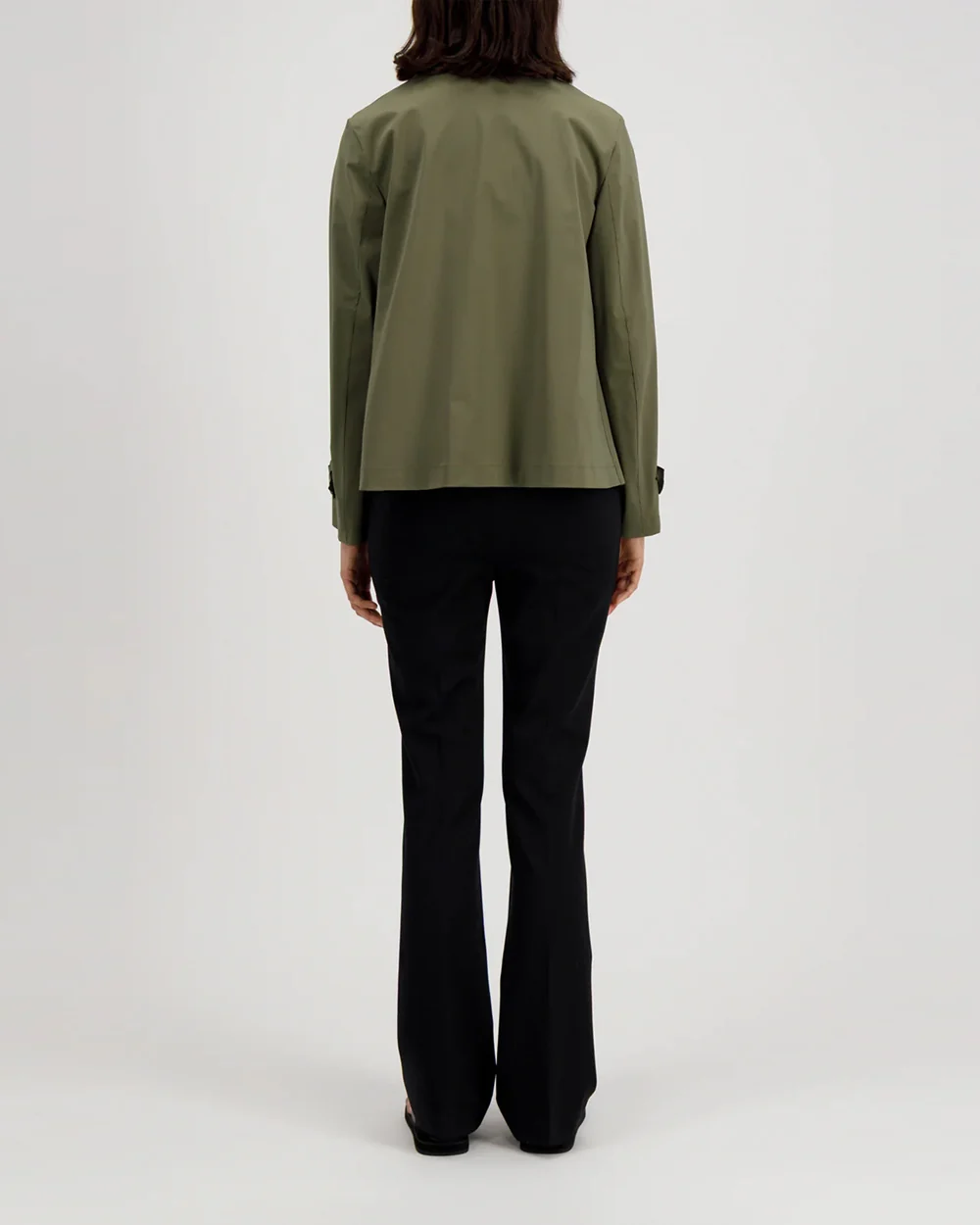 WOMEN CROPPED TRENCH LIGHT TECHNIC / HUNTING GREEN - Image 4